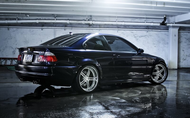 Black BMW M3 Coupe — Dramatic, Photograph, Car, Garage