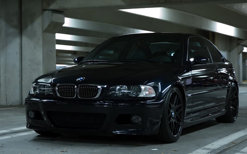 Black BMW M3 Coupe — Dramatic, Photograph, Car, Parking Garage