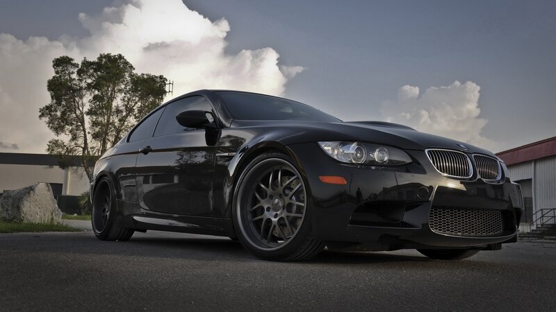 Black Bmw M3 Coupe — Dramatic, Sunset