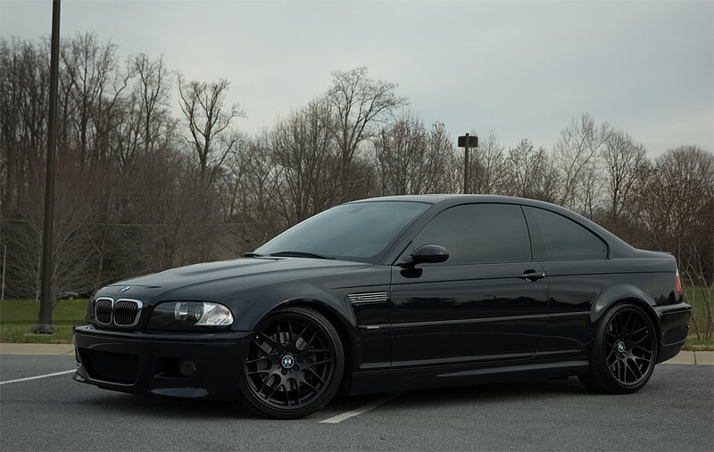 Black BMW M3 Coupe — Overcast