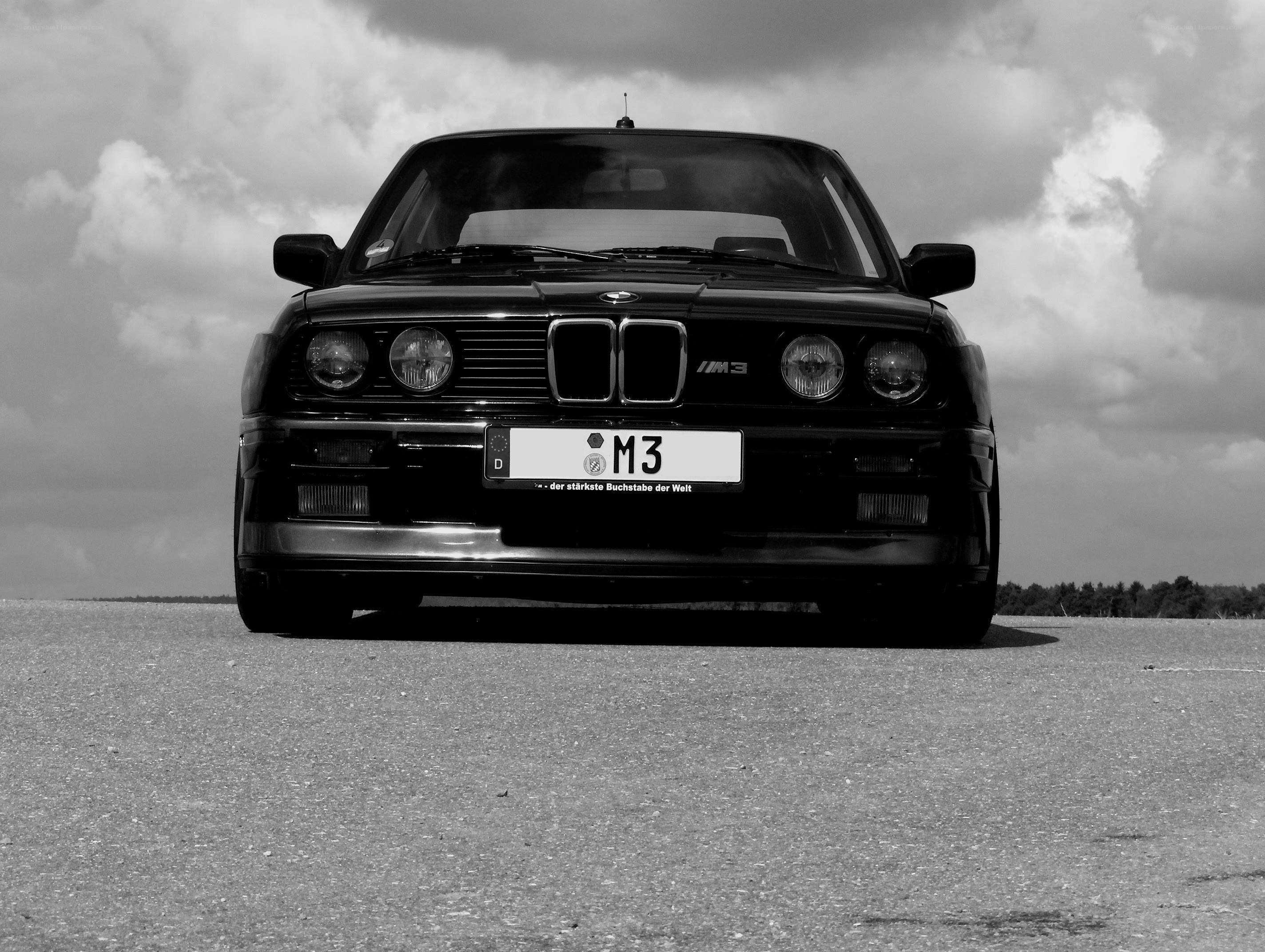 Black BMW M3 front view