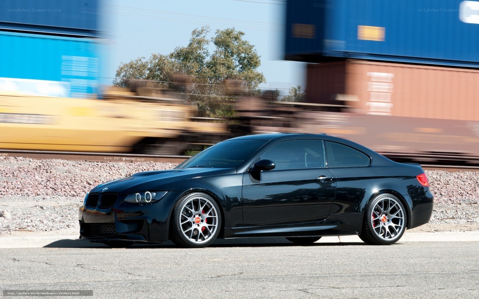 Black BMW M3 on road