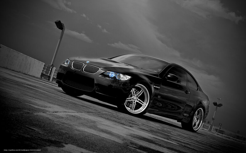 Black BMW M3 on rooftop