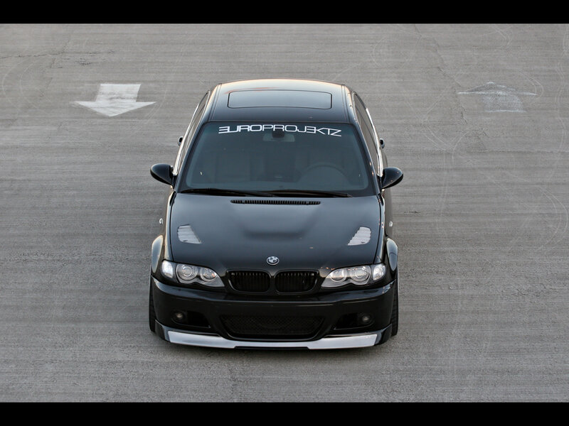 Black BMW M3 on track
