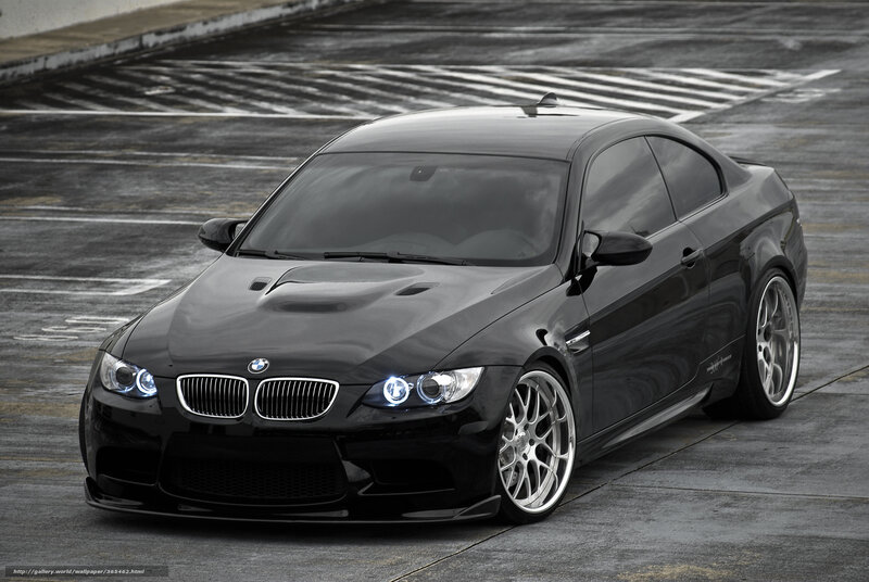 Black BMW M3 on track