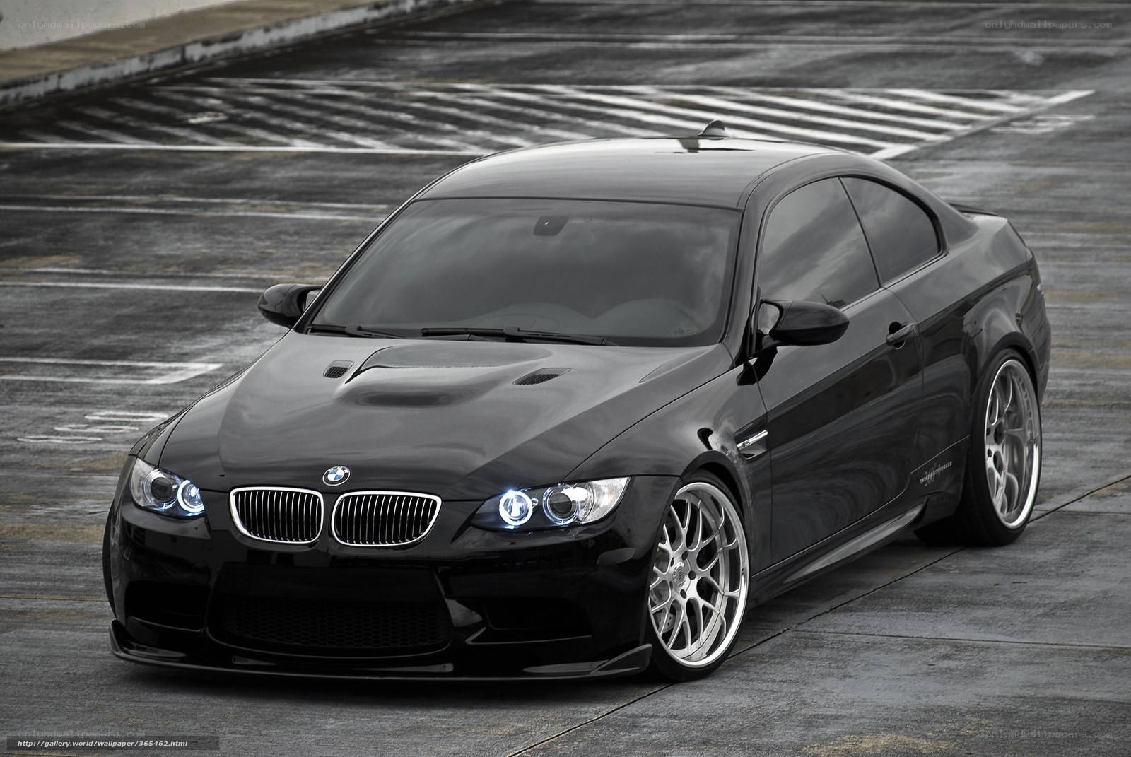 Black BMW M3 on track