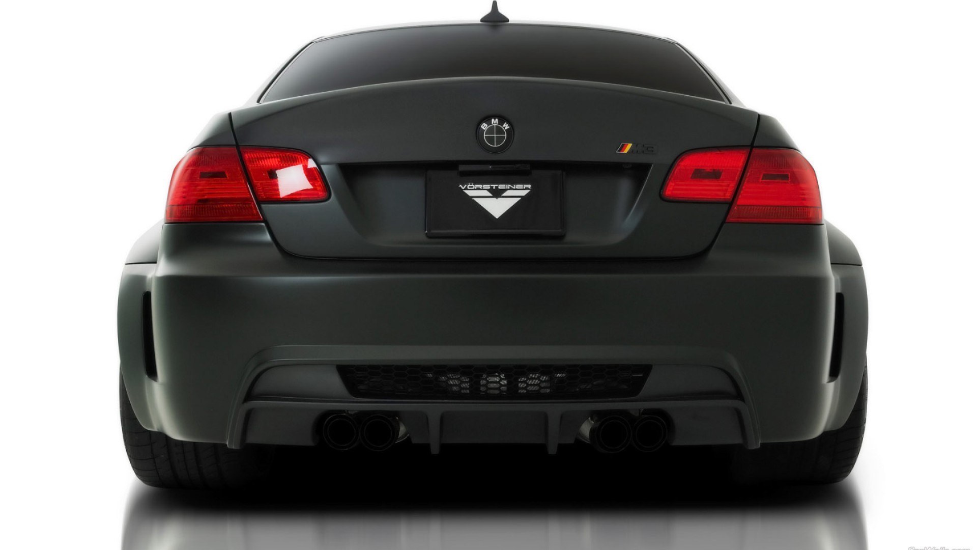 black bmw m3 rear view