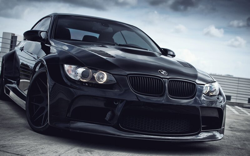 black bmw m3 sports car