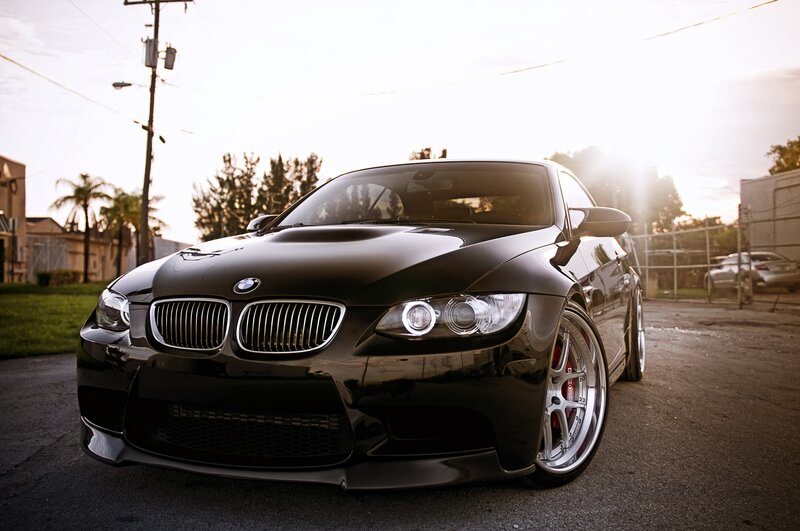 black bmw m3 sports car