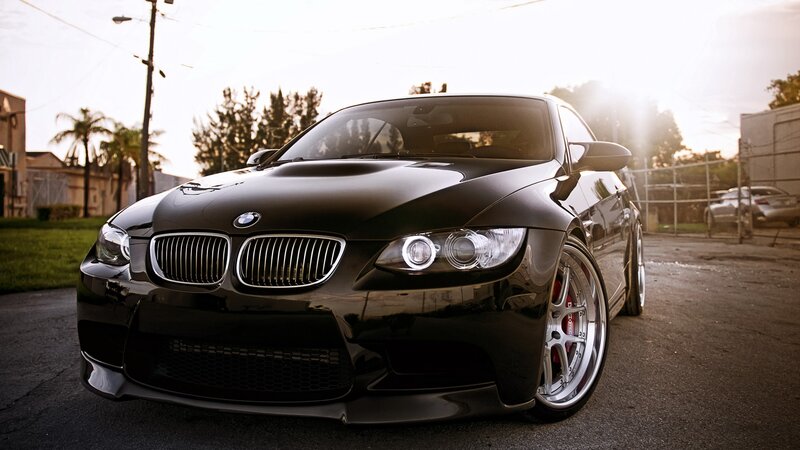 black bmw m3 sports car