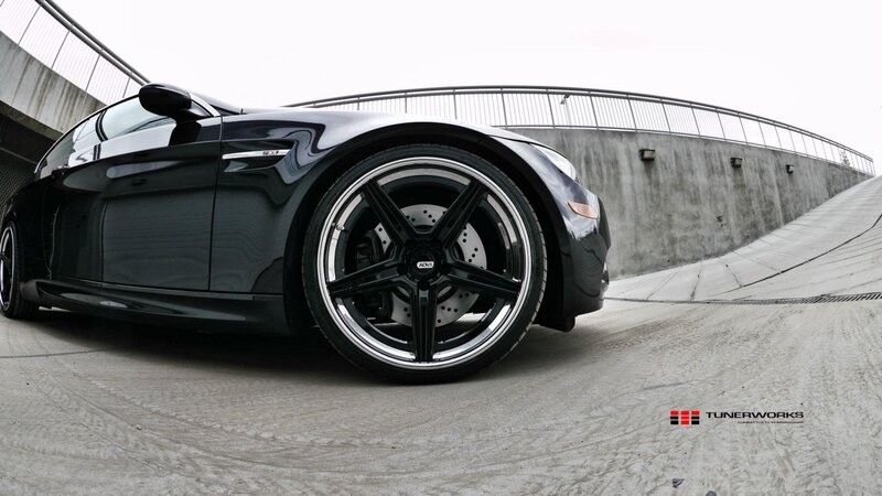 Black BMW M3 with custom wheels
