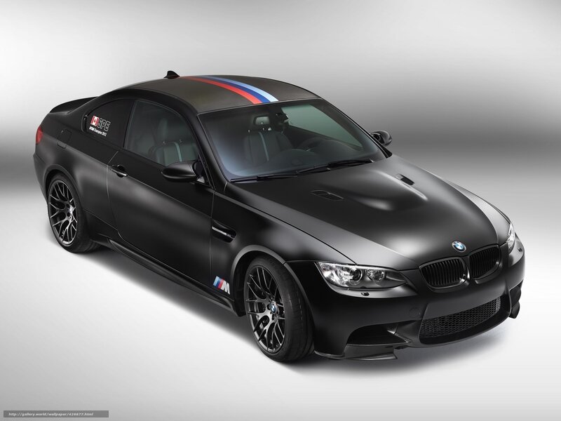 Black BMW M3 with racing stripes
