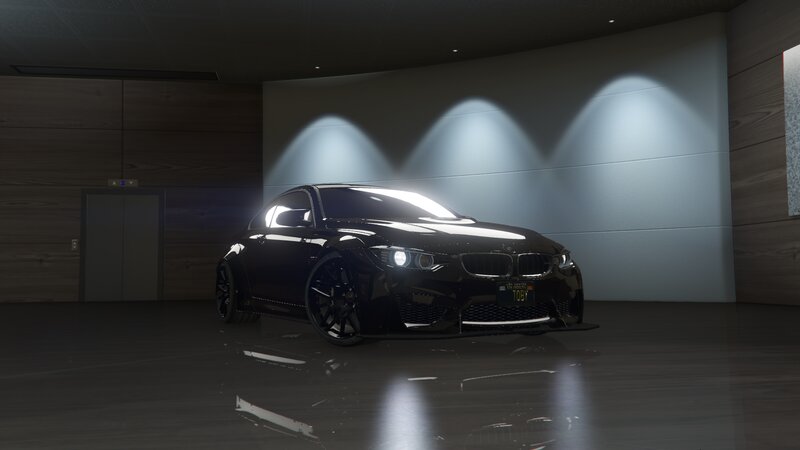 Black Bmw M4 Car — Dramatic, Night, 3d Render