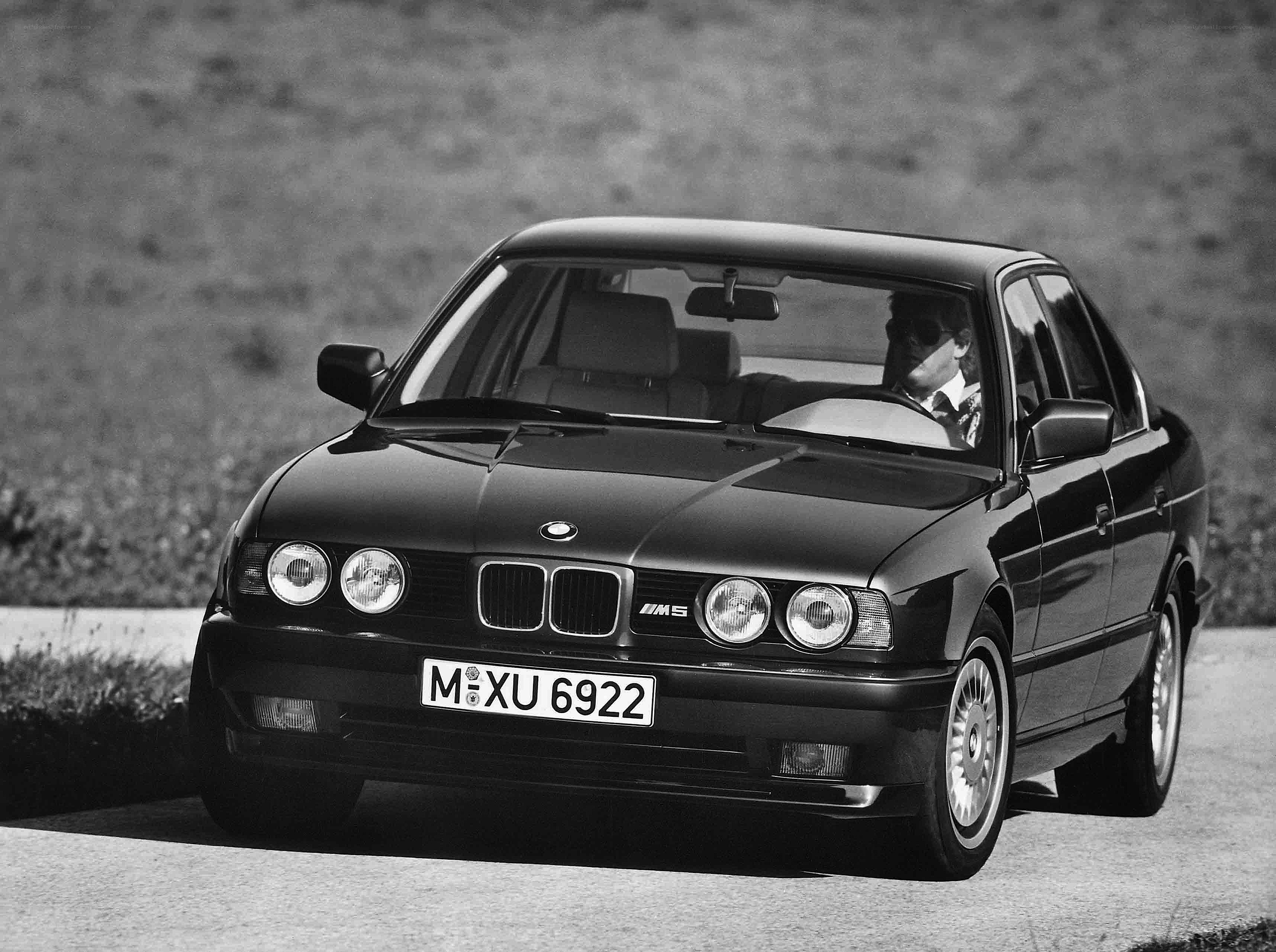 Black BMW M5 on a road