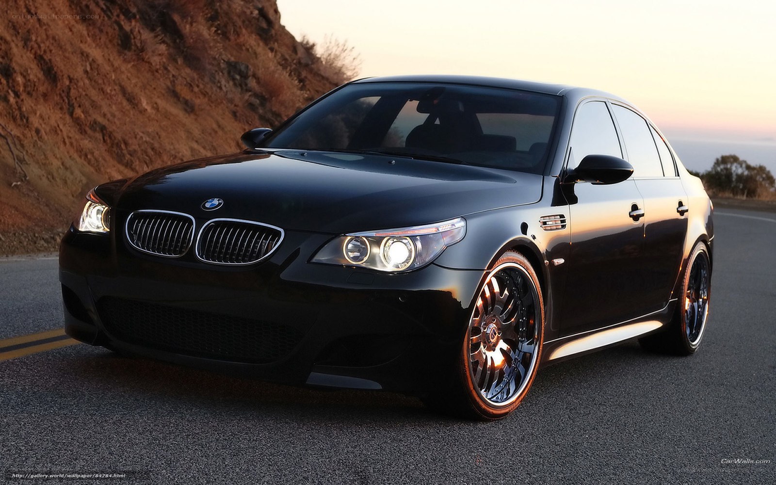 Black BMW M5 on a road