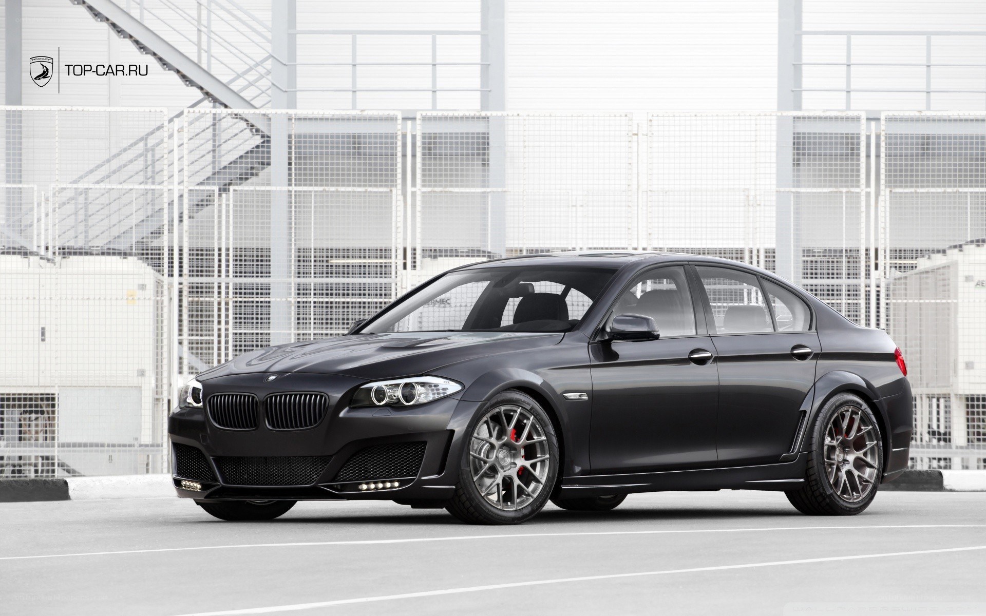 Black BMW M5 sedan