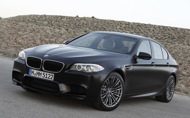 Black BMW M5 sedan