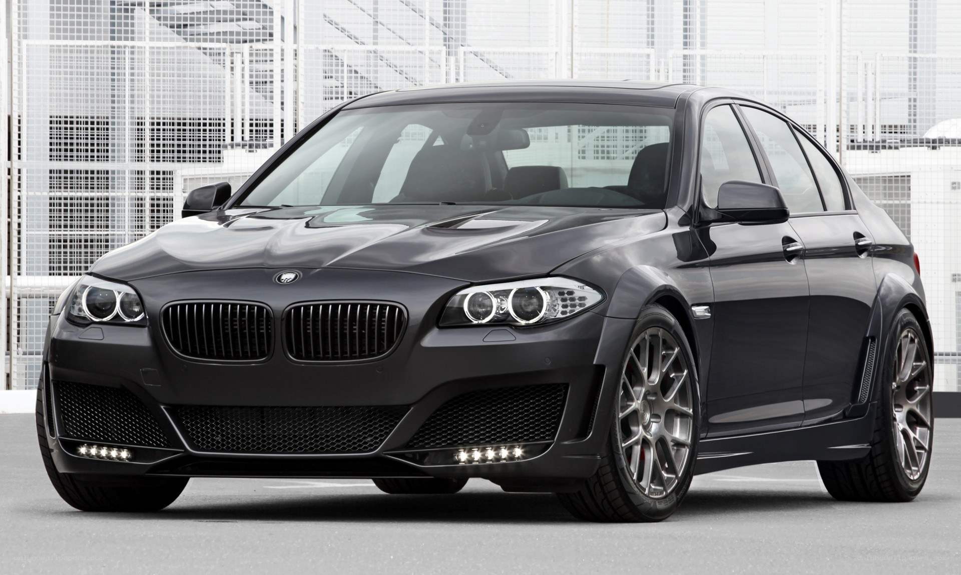 Black BMW M5 sedan
