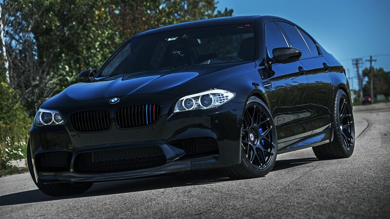 Black BMW M5 Sedan — Dramatic, Afternoon, Photograph, Car