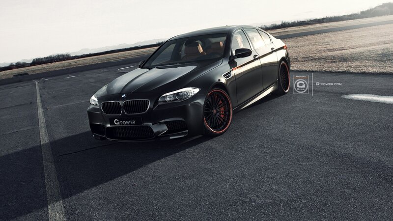 Black BMW M5 Sedan — Dramatic, Afternoon