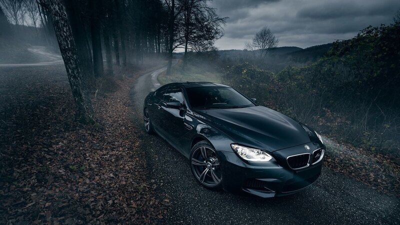 Black BMW M6 Car — Dramatic, Autumn, Photograph