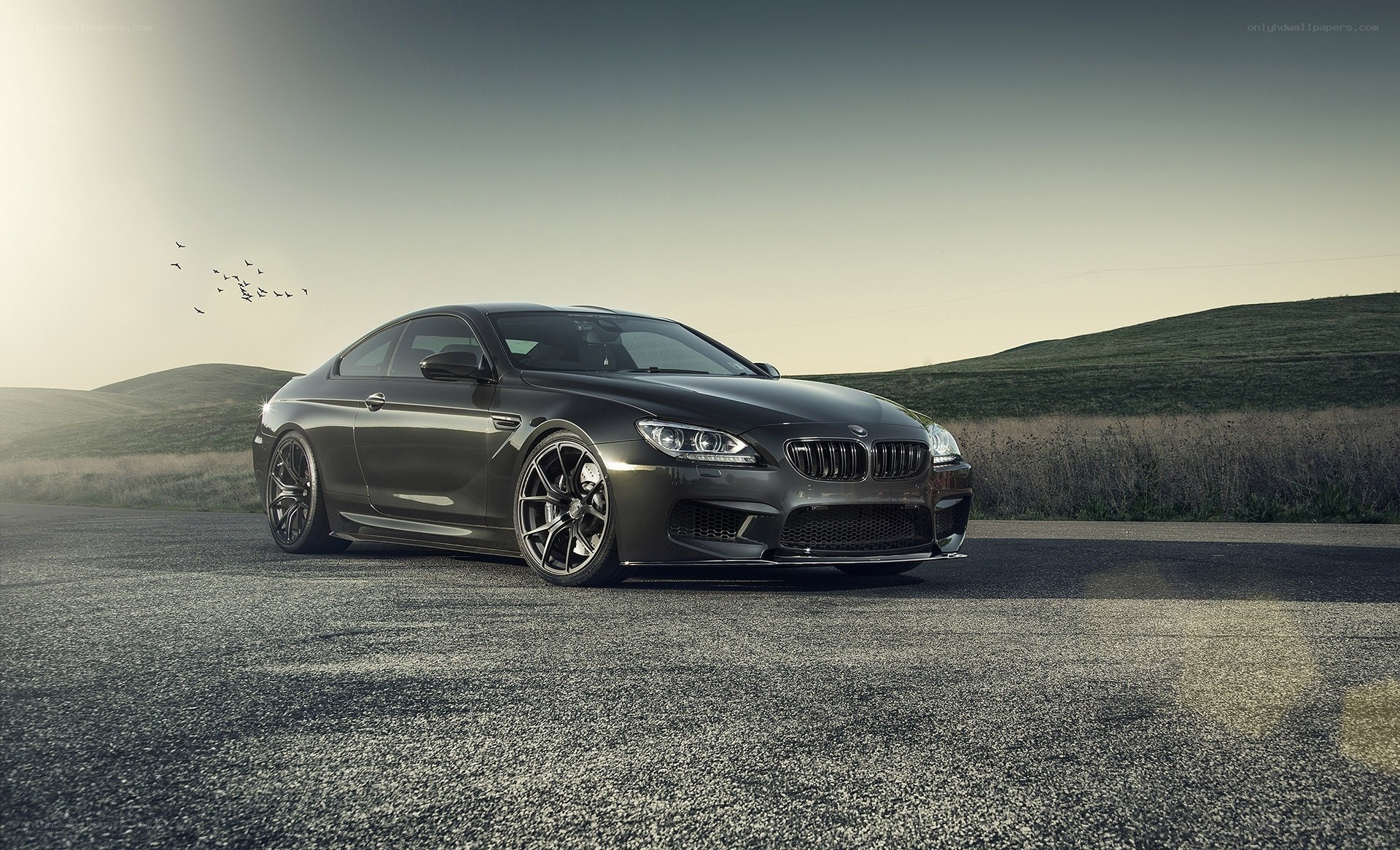 Black BMW M6 on a road
