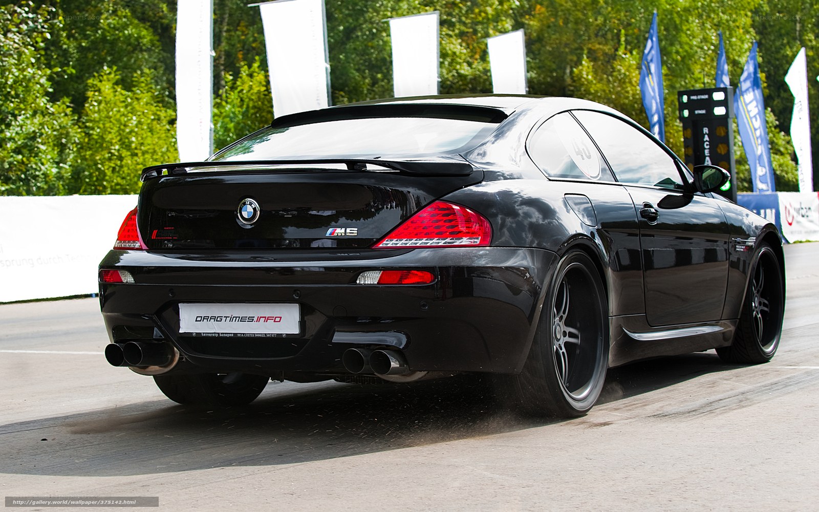 Black BMW M6 on track