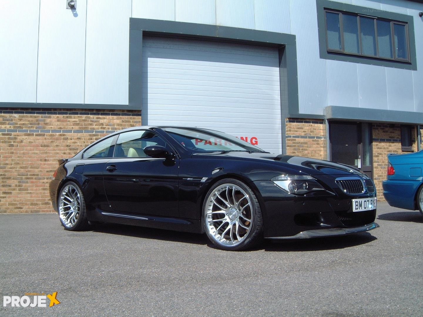 Black BMW M6 parked outside