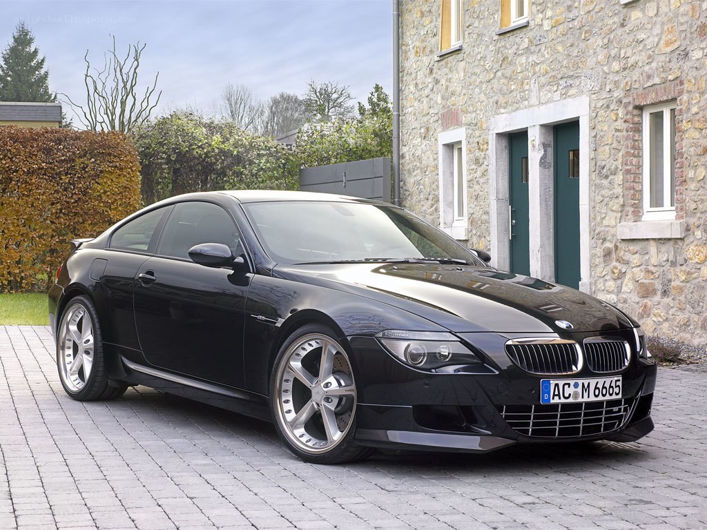 Black BMW M6 parked outside
