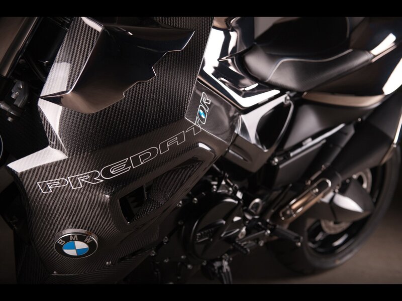 Black BMW Motorcycle — Dramatic, Photograph, Carbon Fiber, Seat