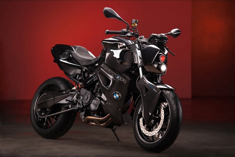 Black BMW Motorcycle — Dramatic