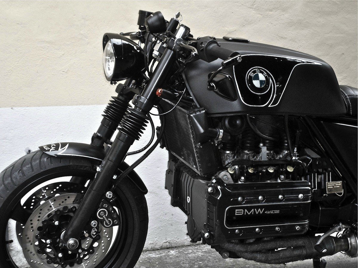 Black BMW motorcycle