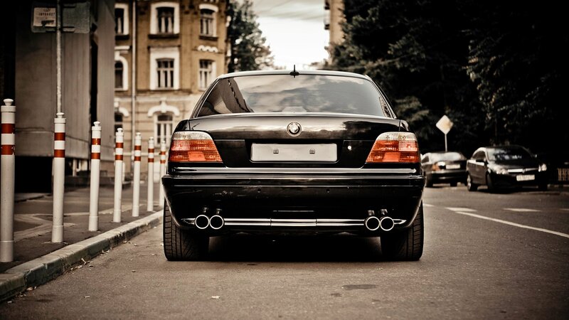 black bmw on city street