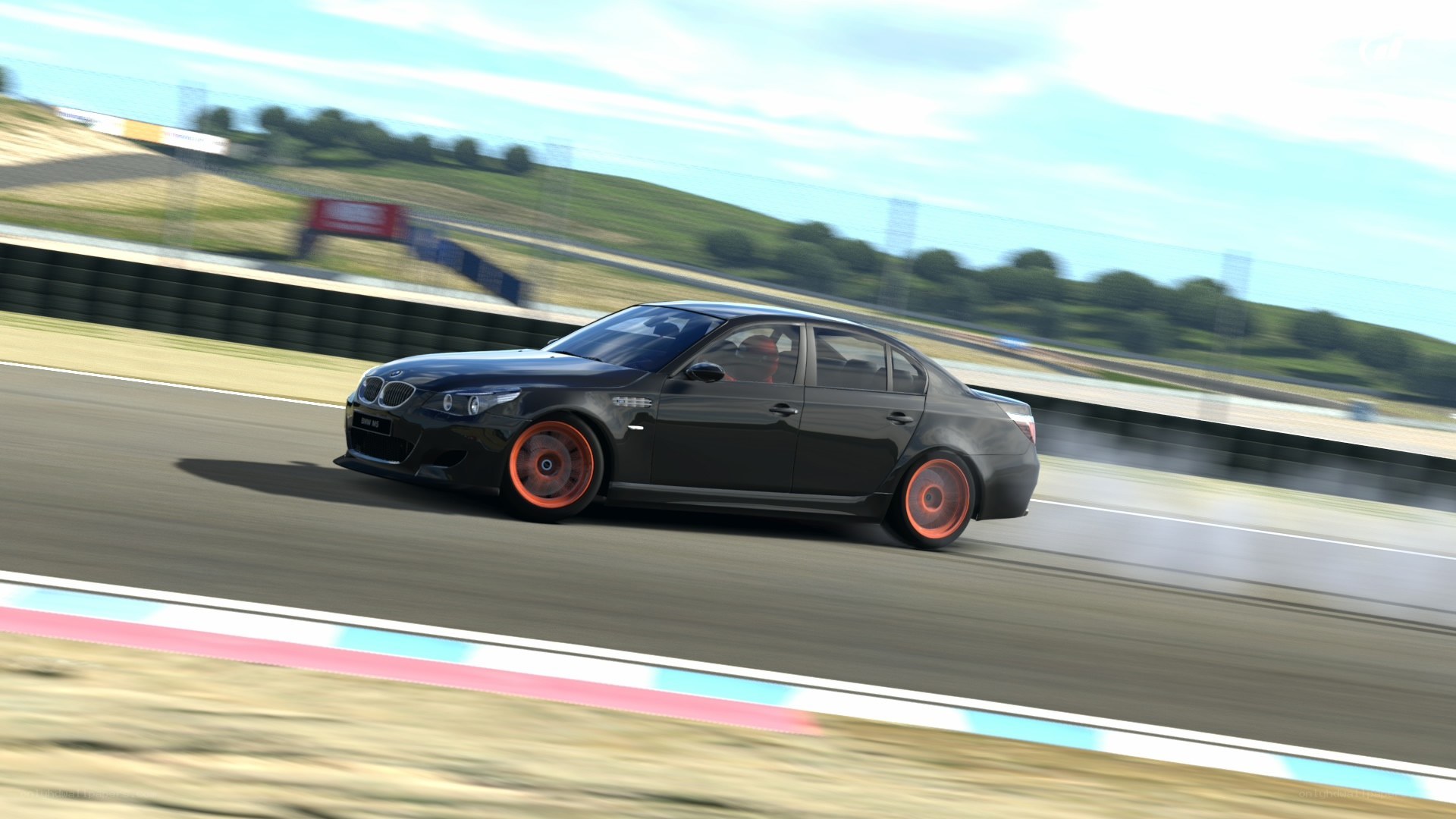 black bmw on racetrack