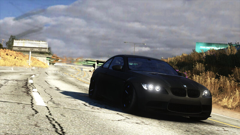 Black BMW on Road