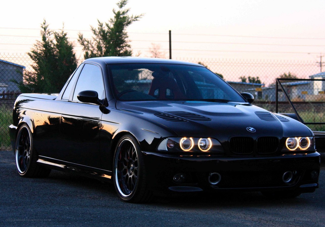 black bmw pickup truck