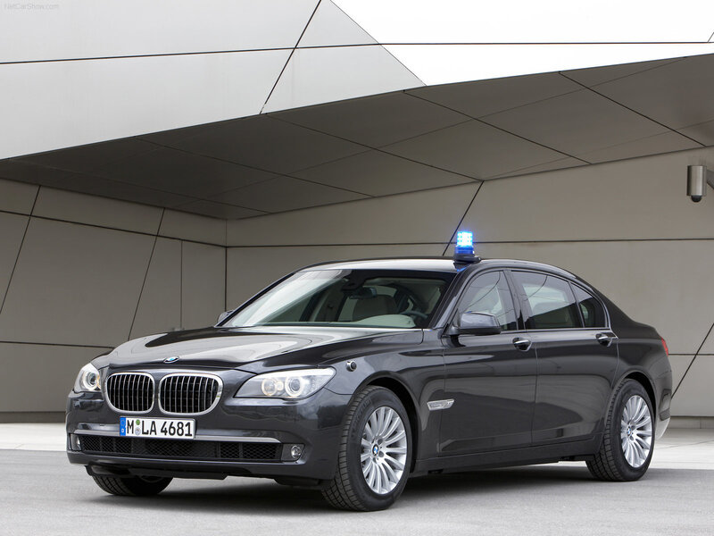 Black BMW Police Car