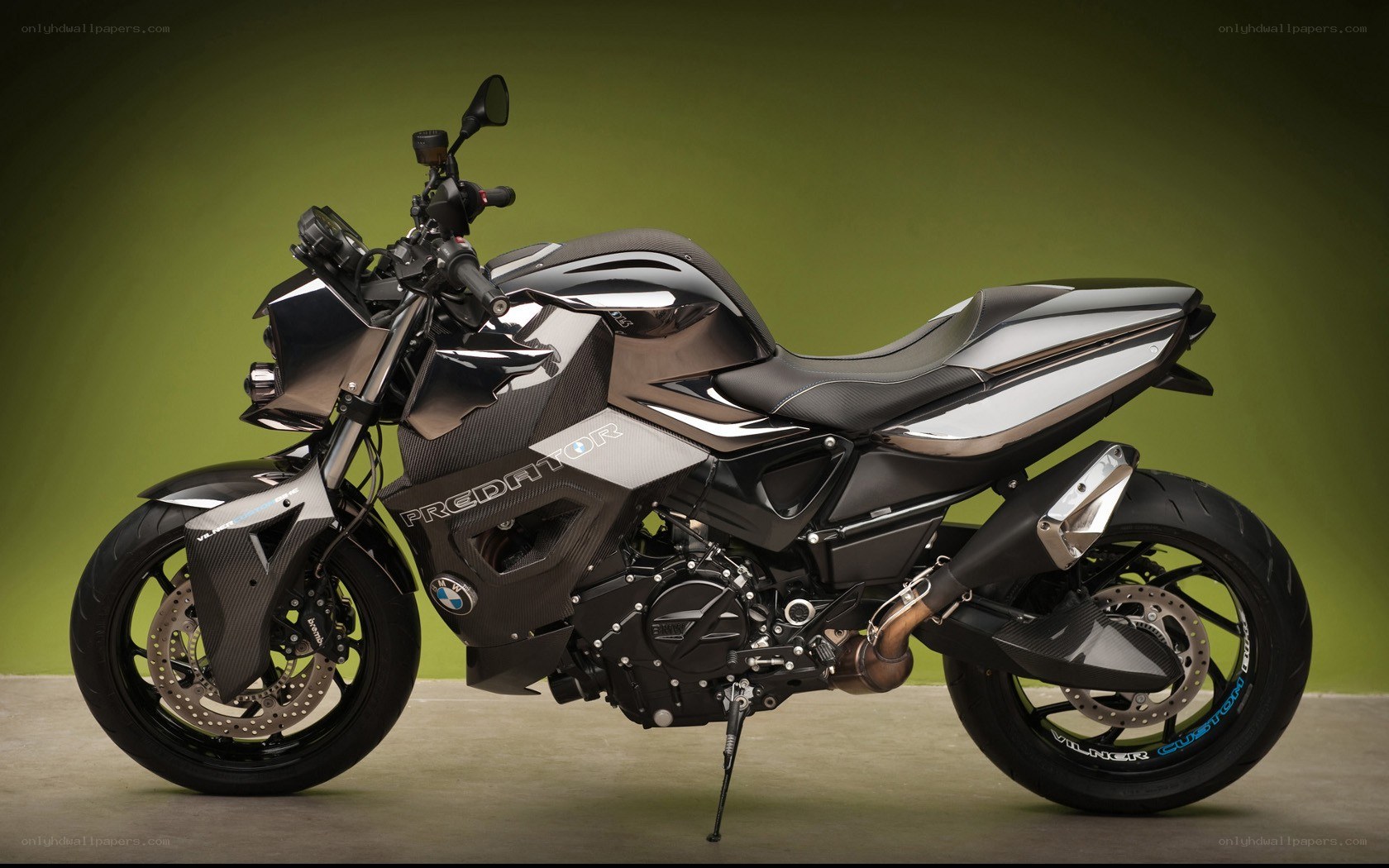Black BMW Predator motorcycle