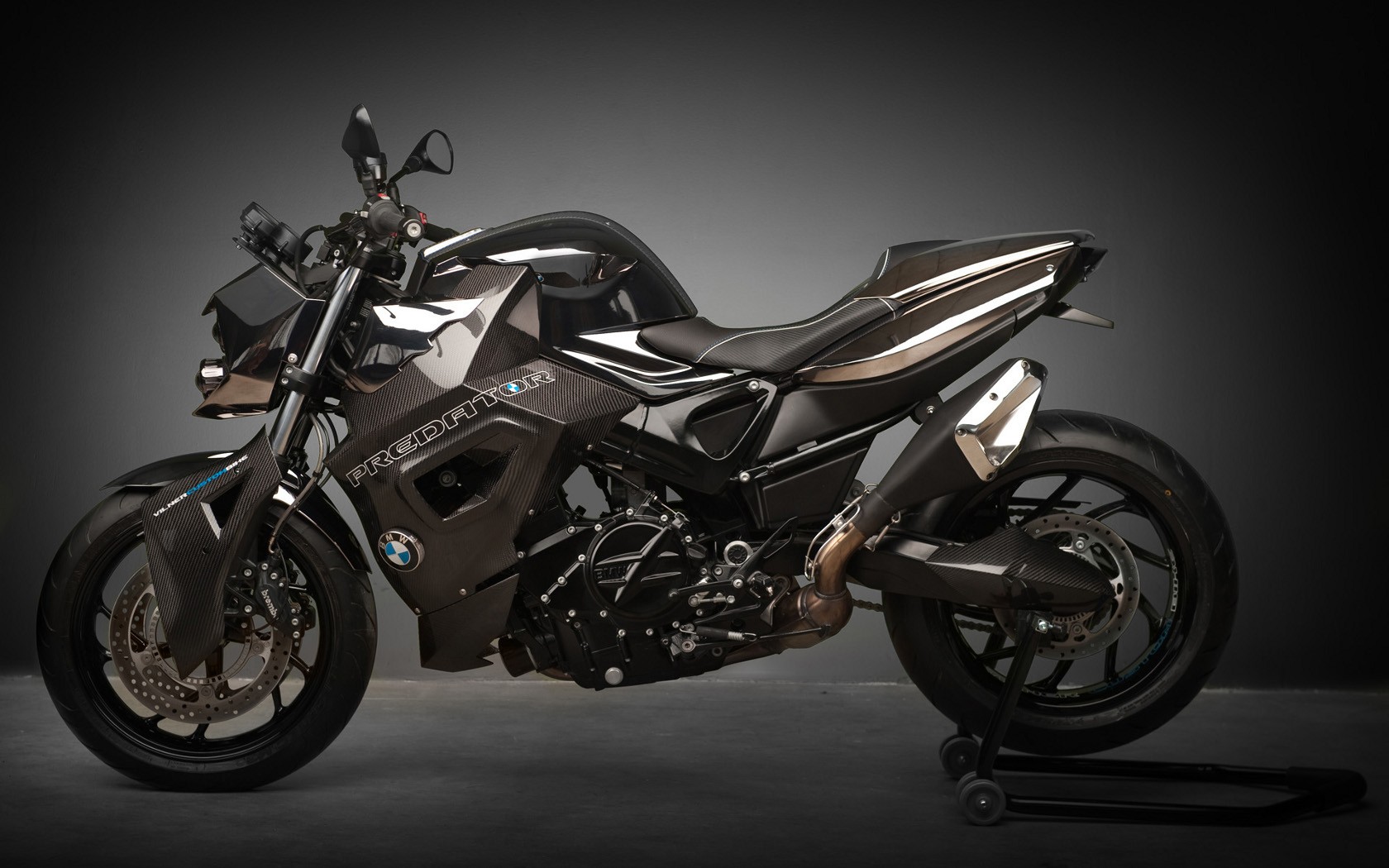 Black BMW Predator motorcycle