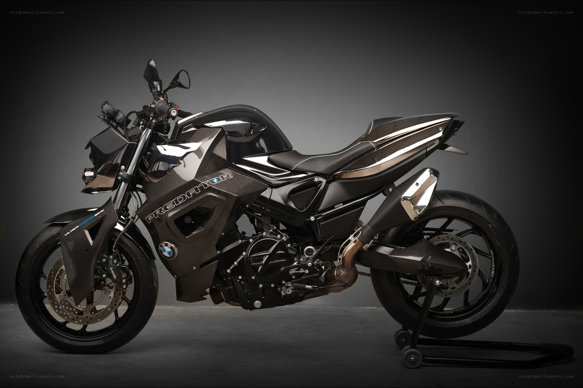 Black BMW Predator motorcycle