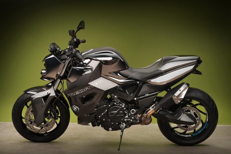 Black BMW Predator motorcycle