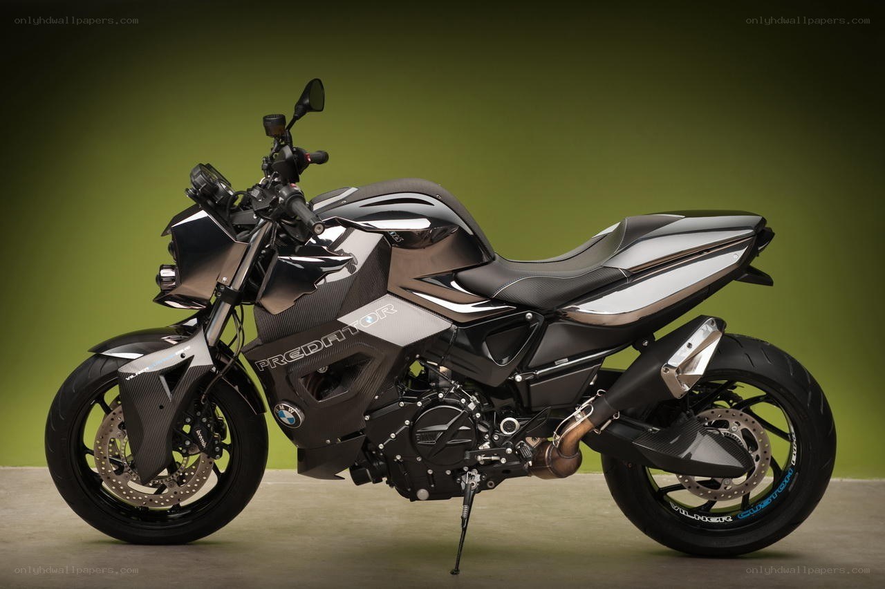 Black BMW Predator motorcycle