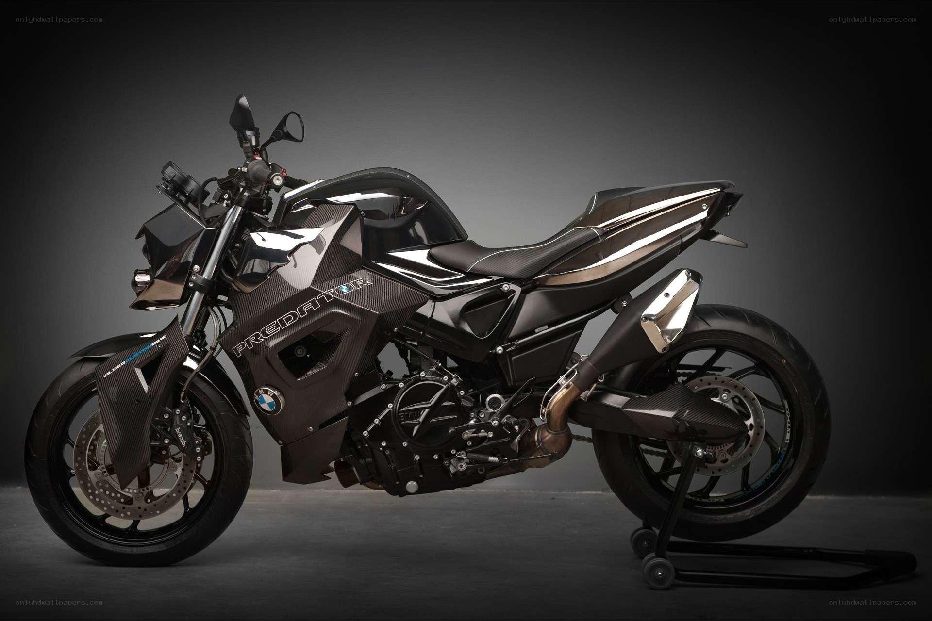 Black BMW Predator motorcycle