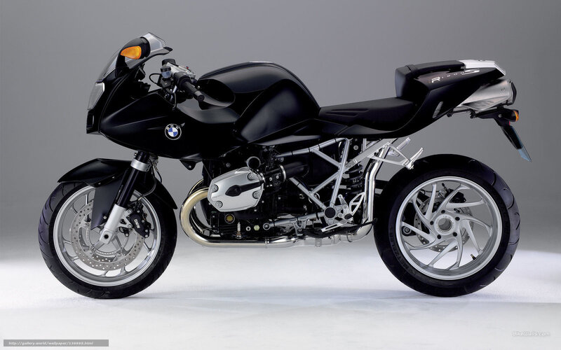Black BMW R1200S motorcycle