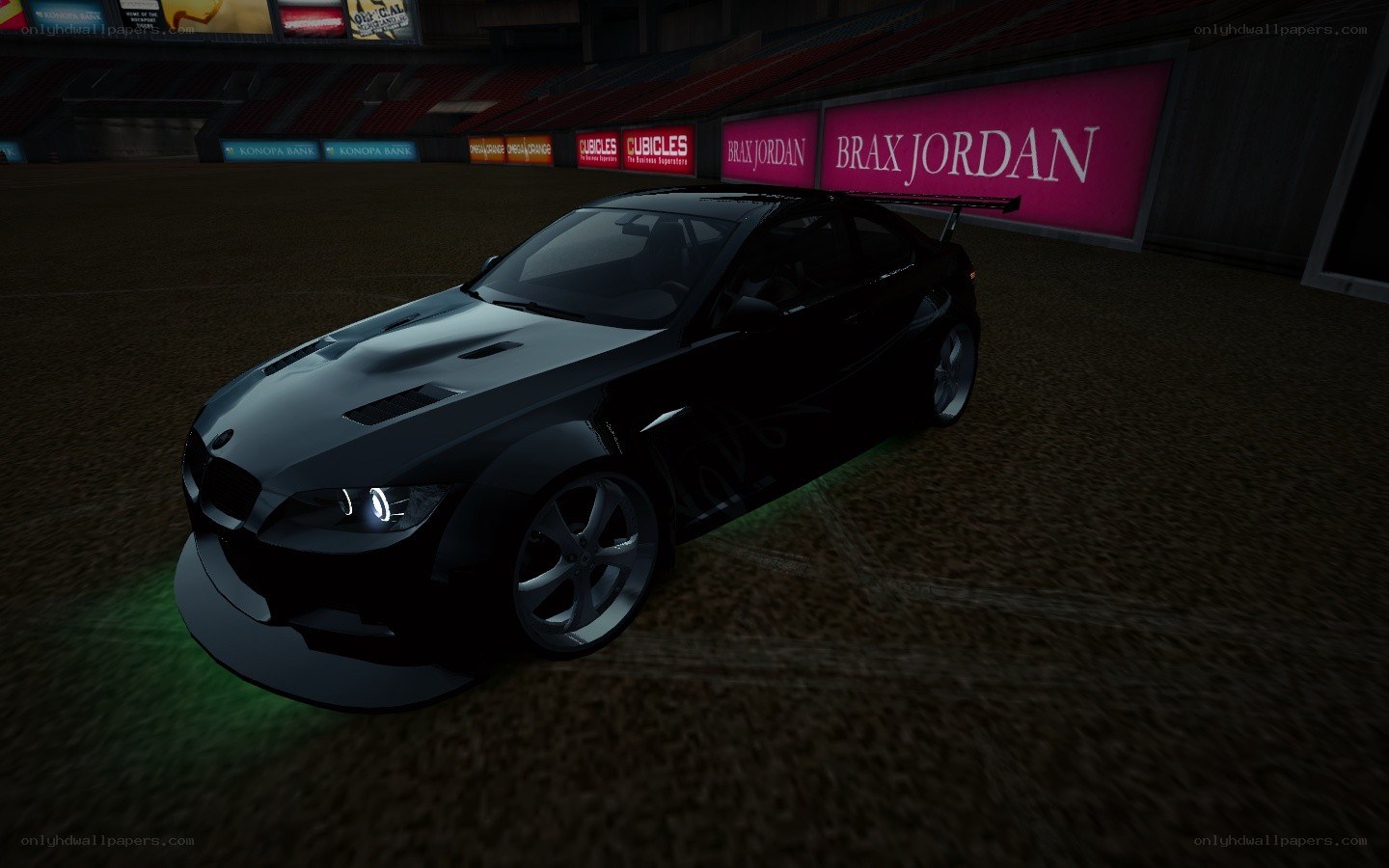 black bmw race car
