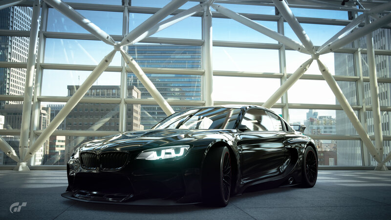 Black BMW Race Car — Dramatic, Afternoon