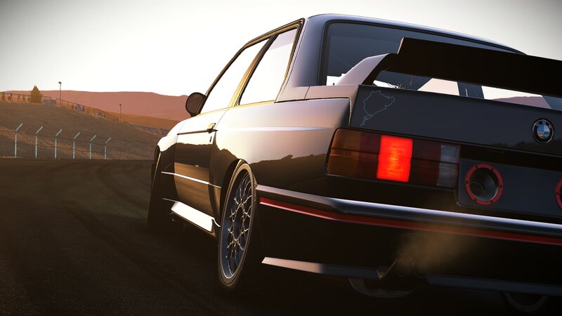 Black BMW Race Car — Dramatic