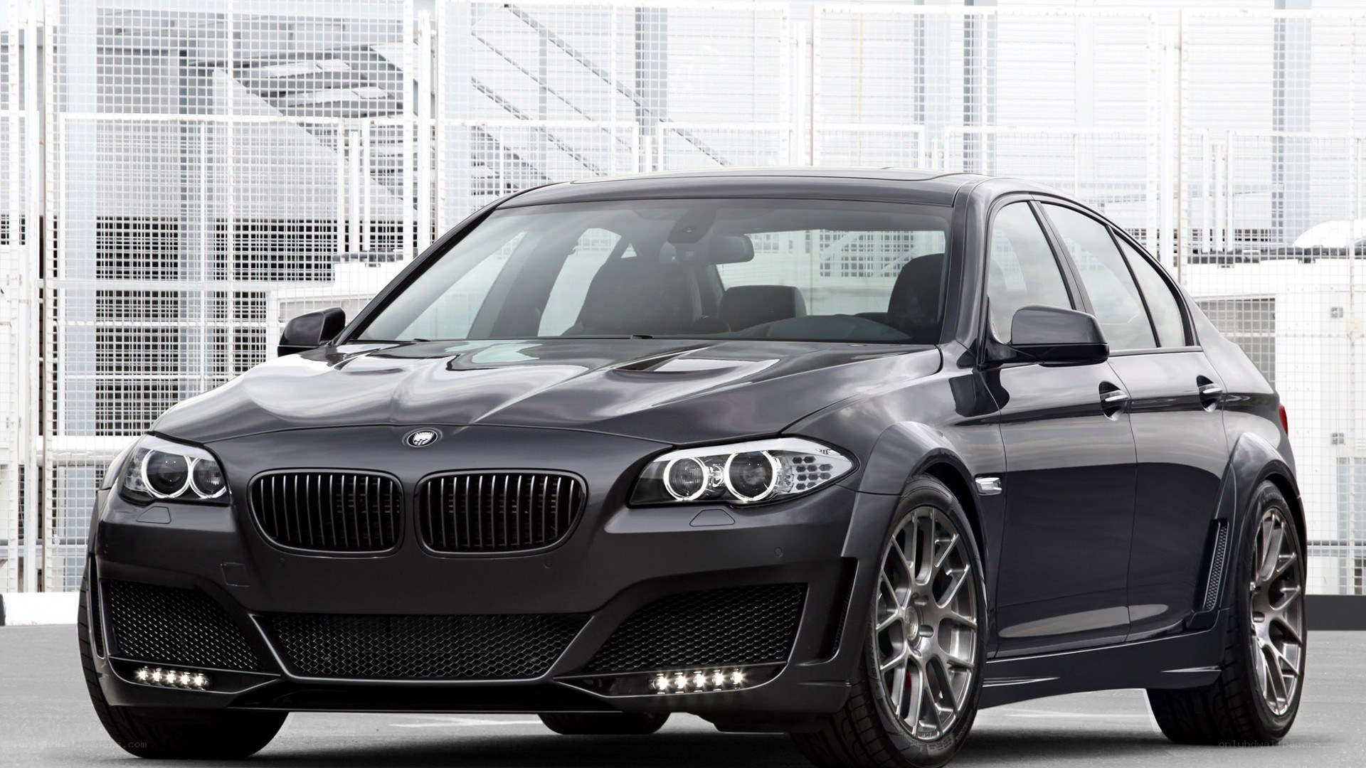 black bmw sedan car