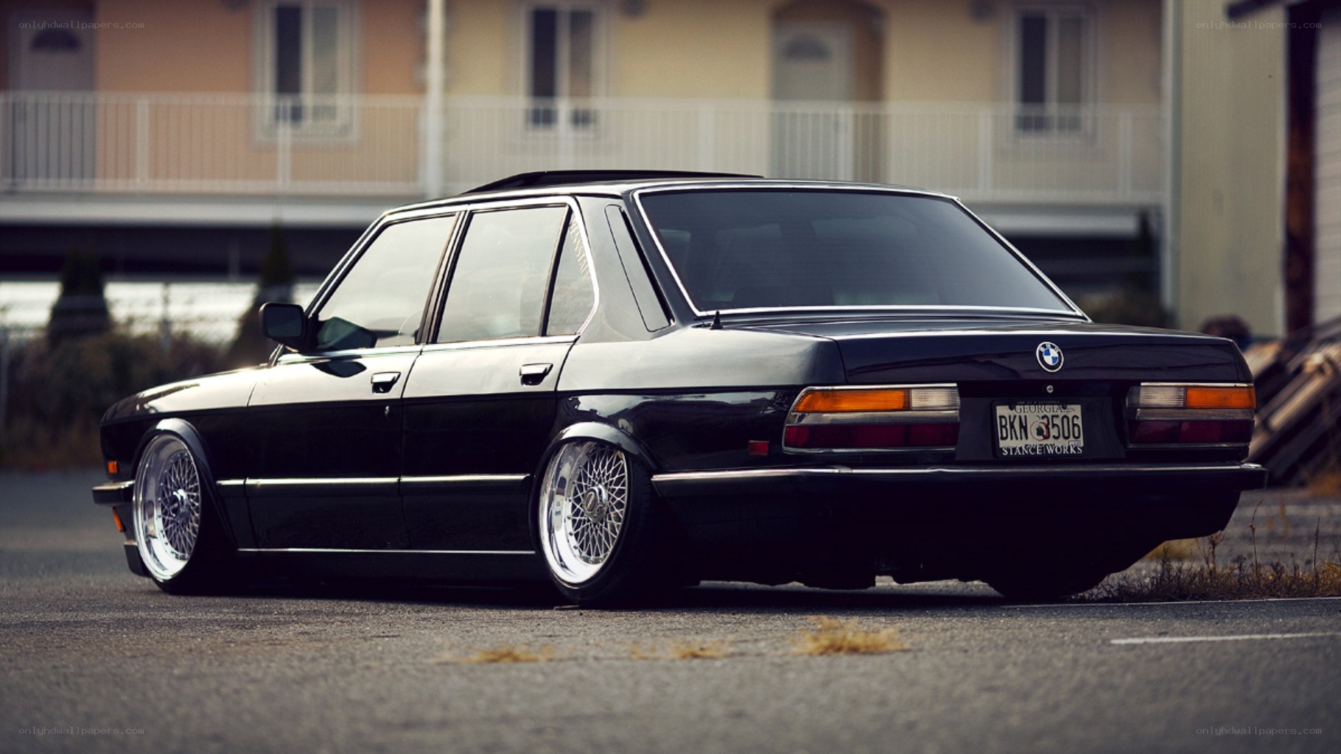black bmw sedan car