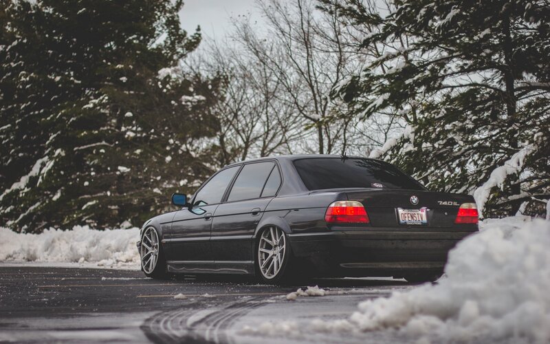 Black BMW Sedan — Cold, Winter